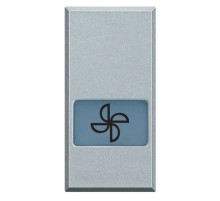 BT Axolute Алюминий Клавиша с подсвеч-ым символом вентилятор для выкл-ей в дизайне AXIAL, 1 мод.