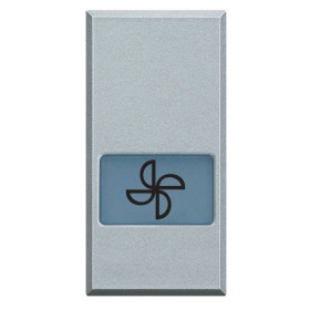 BT Axolute Алюминий Клавиша с подсвеч-ым символом вентилятор для выкл-ей в дизайне AXIAL, 1 мод.