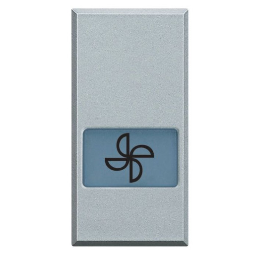 Axolute Клавиши с подсвечиваемыми символами для выключателей в дизайне AXIAL - 1 модуль, вентилятор, алюминий