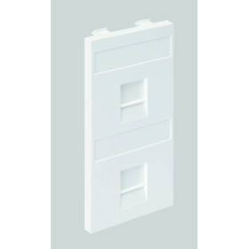 Simon Connect Графит Адаптер с крышками для 2 розеток RJ45 AMP, BRAND REX, CIMABOX, Cima-модуль 52x108мм