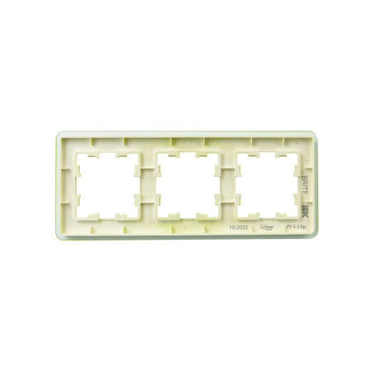 BRITE Рамка 3-мест. РУ-3-2-Бр стекло эко грин RE IEK
