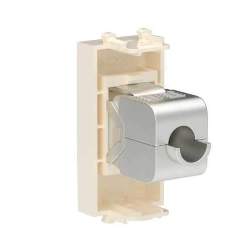 Компьютерная розетка RJ-45 без шторки модульная, кат.5е экранированная, Avanti, ванильная дымка, 1 модуль