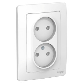 Systeme Electric Blanca внутр Бел Розетка 2-ая б/з со шторками, 16А, 250В