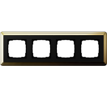 Gira ClassiX Латунь/Черный Рамка 4-ая