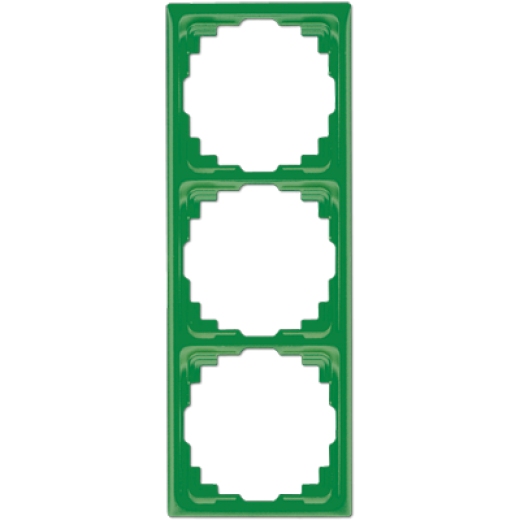 Рамка для инсталляции в кабельных каналах, 3-кратная, зеленая