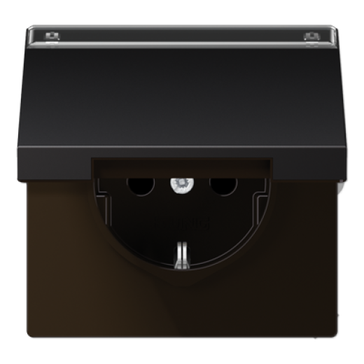 SCHUKO розетка с крышкой и полем для надписи