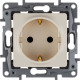 Розетка с заземлением - Legrand Etika - без шторок 16А 250В винтовые зажимы - слоновая кость