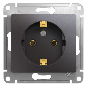 Systeme Electric Glossa Графит Розетка с/з