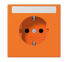 JUNG SCHUKO розетка с полем для надписи 9x58 мм, оранжевый