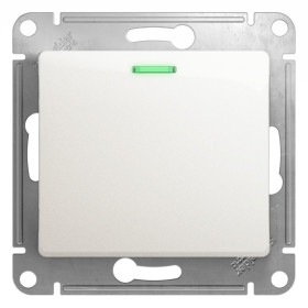 Systeme Electric Glossa Перламутр Выключатель 1-клавишный с подсветкой сх.1а, 10AX