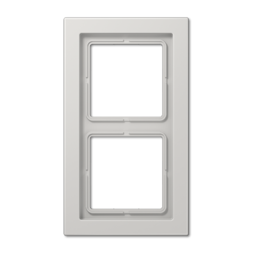 Рамка для вертикальной и горизонтальной установки, 2 поста, дюропласт, светло-серый, LSDesign