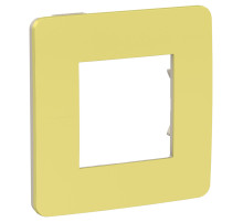Schneider Electric Unica Studio Зеленое яблоко/Бежевая Рамка 1-ная