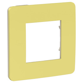 Schneider Electric Unica Studio Зеленое яблоко/Бежевая Рамка 1-ная