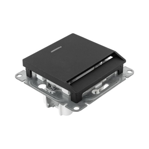 Механизм выключателя, карточный, с подсветкой, чёрный Эпика EKF