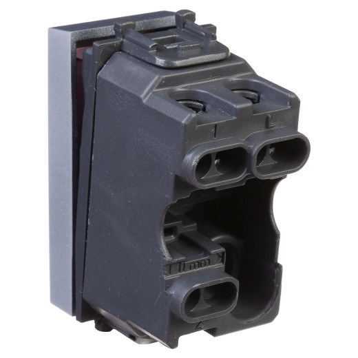 Выключатель модульный, Avanti, закаленная сталь, 1 модуль