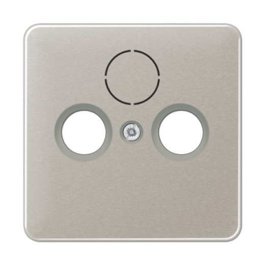 Крышка для SAT-TV-FM-розеток, фиксация винтом, металл, платина, CD500