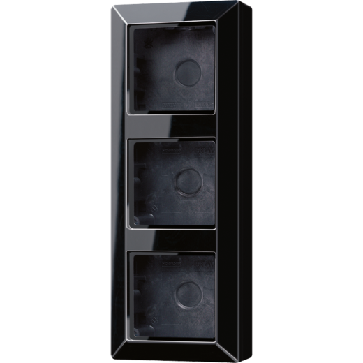 Коробка для накладного монтажа 3-кратная, чёрный