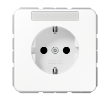 JUNG Штепсельная розетка SCHUKO 16A 250V~ ударопрочная, с полем для надписи белая