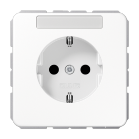 JUNG Штепсельная розетка SCHUKO 16A 250V~ ударопрочная, с полем для надписи белая