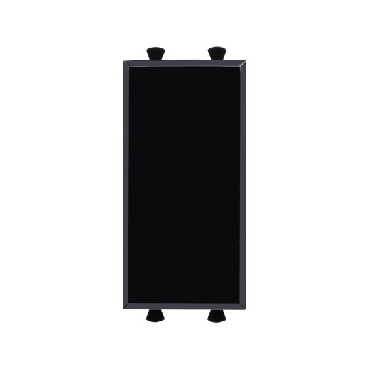 Заглушка модульная, Avanti, черный квадрат, 1 модуль