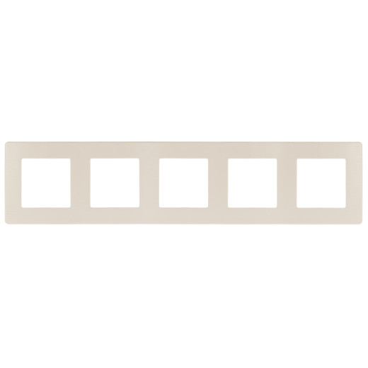 Рамка для розеток и выключателей ЭРА Серия 12 12-5105-02 на 5 постов, Сатин, слоновая кость