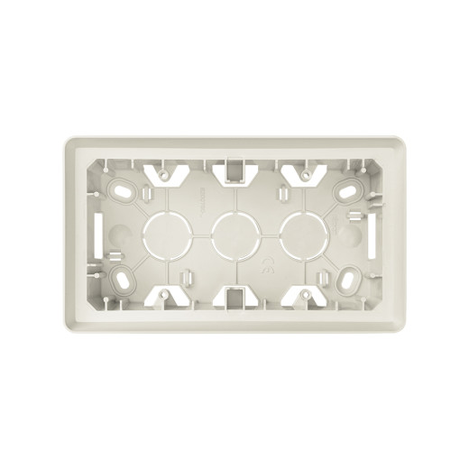 Simon 82 Detail Коробка наружной установки на 2 поста,  слоновая кость