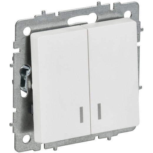 BRITE Выключ. 2-кл. с инд. 10А ВС10-2-1-БрАБ а/б IEK