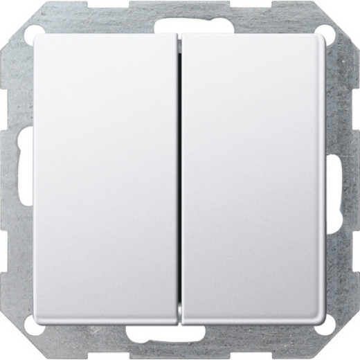 Двухклавишный выключатель с самовозвратом 10А 250В, вертикальный