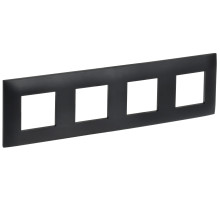IEK SKANDY Черный Рамка 4-ая SK-F04Bl