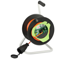 ЭРА Удлинитель силовой RP-1-2x1.5-50m на пластиковой катушке без заземления 1 розетка 50м ПВС 2x1,5мм2