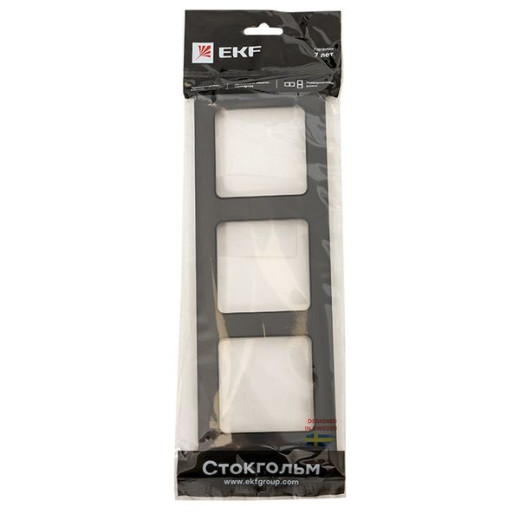 Стокгольм Рамка 3-местная черная EKF PROxima