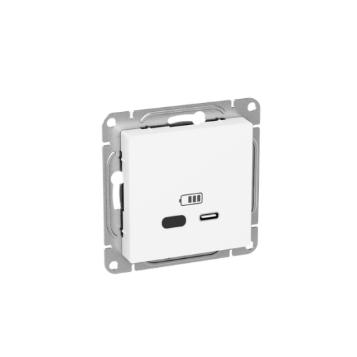 Механизм розетки USB-С, быстрая, белый Эпика EKF