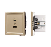 Arlight Механизм USB розетки SCT-TENDO-MUAC-SFPL-GD (5V, 3A, QC3) (-)