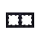 BRITE Рамка 2-мест. РУ-2-БрЧ черн. IEK
