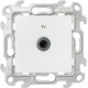 TV розетка проходная, белый