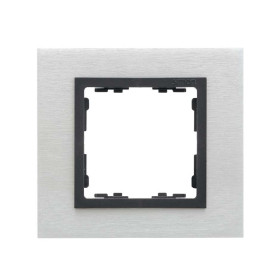 Simon 82 Nature Сталь матовая/Графит/Металл Рамка 1-ая