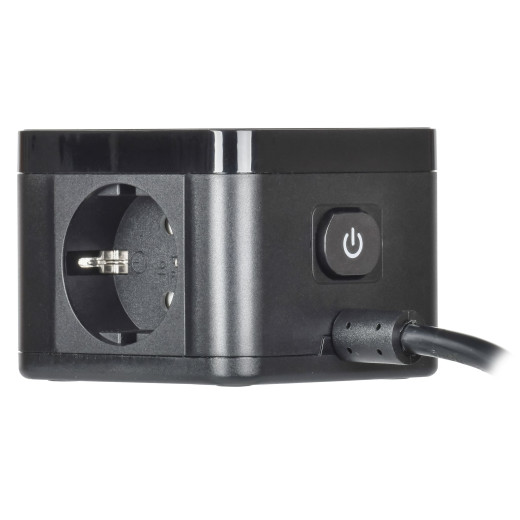 DOMINIC Удлинитель Qi10Вт У02К 1,3м 3х1мм2 USB A+C чер IEK