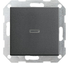 Gira S-55 Антрацит Выключатель 1-клавишный с подсветкой с самовозвратом