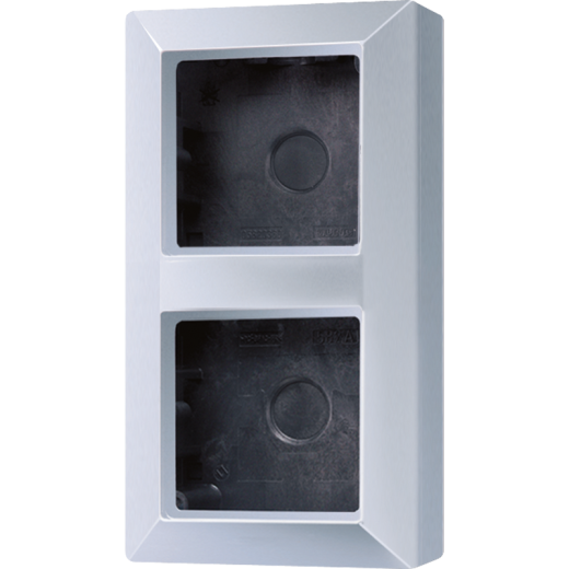 Коробка для накладного монтажа 2-кратная, алюминий