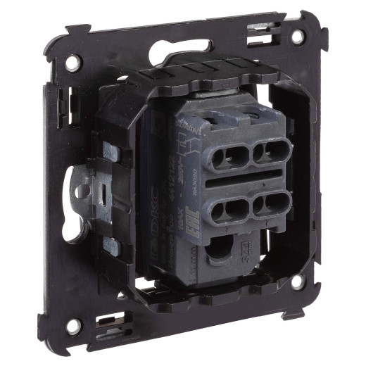 Инвертор одноклавишный в стену, Avanti, черный матовый