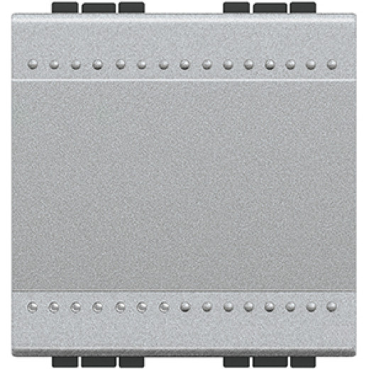 Livinglight Переключатель с автоматическими клемами, размер 2 модуля, цвет алюминий