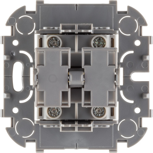 Выключатель двухклавишный - Legrand Quteo - IP20 10А 250В винтовые зажимы накладной монтаж - белый