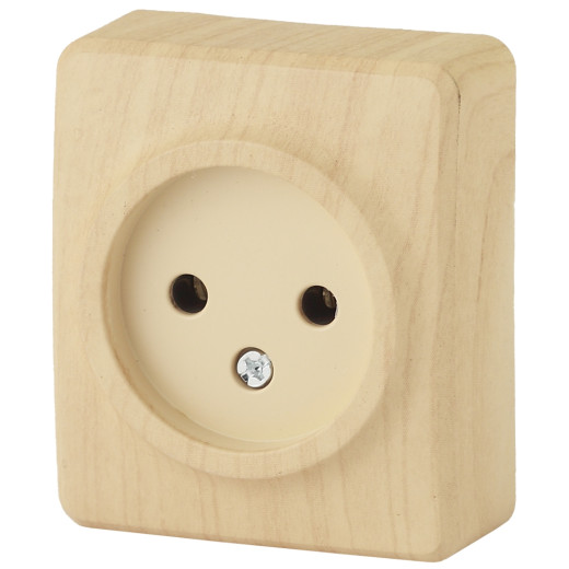 Розетка ЭРА Эксперт 11-2201-11 2P 16A-250В IP20 ОУ сосна
