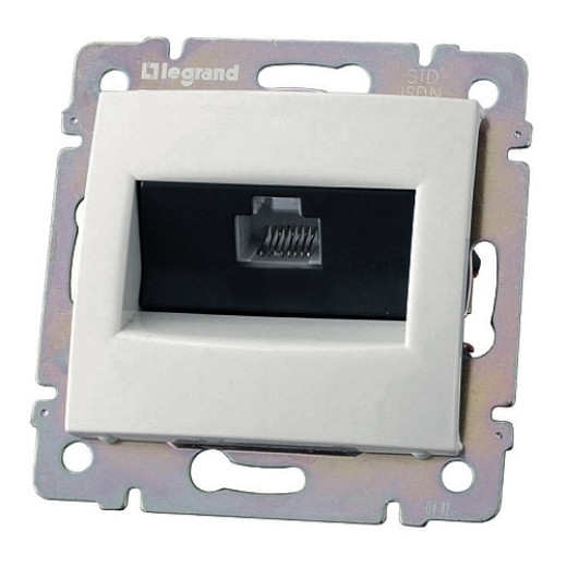 Розетка компьютерная RJ45 категория 6 UTP - Legrand Valena - с захватами - белый