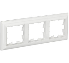 IEK BRITE DECOR Белый 3D-форма Рамка 3-м РУ-3-Бр