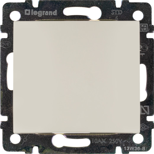 Переключатель одноклавишный - Legrand Valena - 10А 250В схема 6 безвинтовые зажимы - слоновая кость