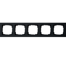 Gira E2 Черный Рамка 5-ая
