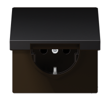 JUNG SCHUKO®-розетка 16 A / 250 B ~ с крышкой, Dark