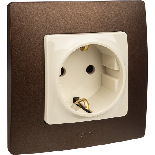 Рамка 1 пост - Legrand Etika - какао