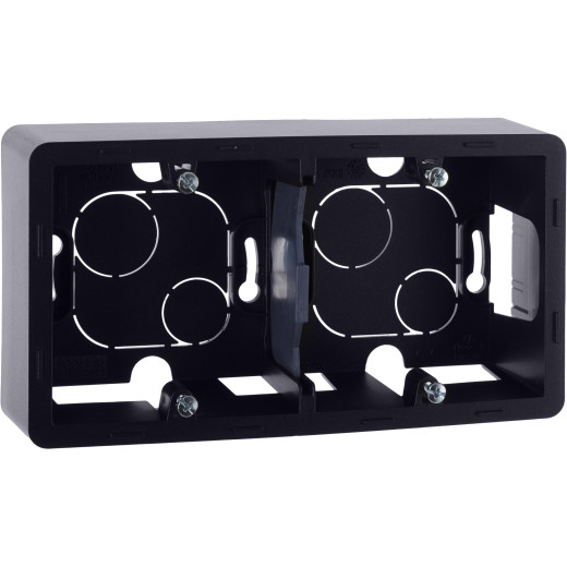 Коробка для накладного монтажа 2 поста - Legrand/Daccord Inspiria - антрацит